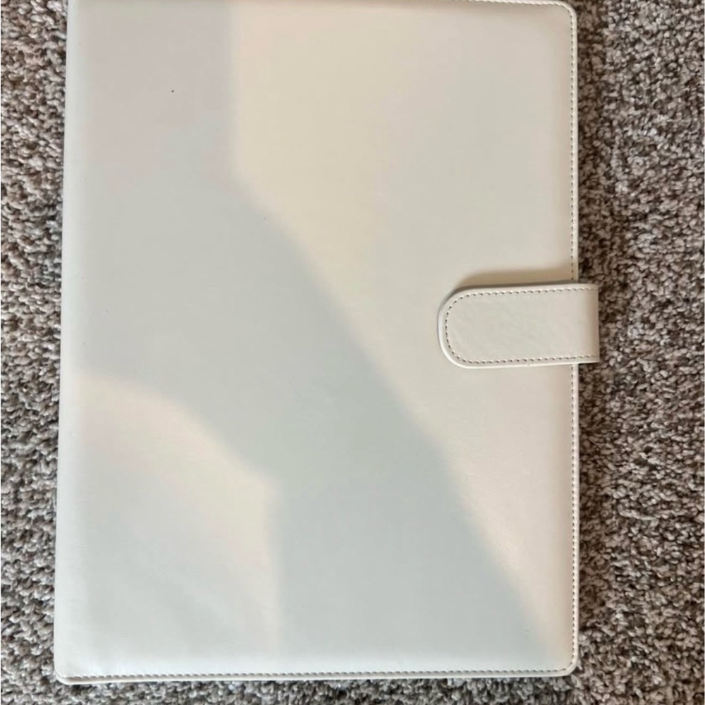 White Folio Case with Magnetic Closure